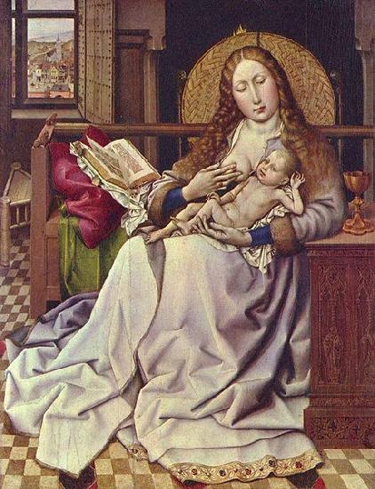 Robert Campin The Virgin and Child in an Interior oil painting picture